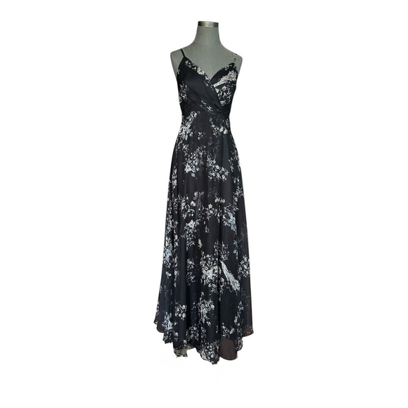 Lulus Made to Flaunt Black Floral Print Maxi Dress Women Size S Sleeveless Dress - Picture 5 of 10